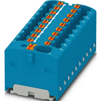 Distribution block, push-in connection, 0.34-4.0 mm², 41 A, 6 kV, blue, 1047419 - 1