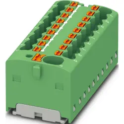 Distribution block, push-in connection, 0.34-4.0 mm², 41 A, 6 kV, green, 1047422