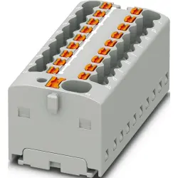 Distribution block, push-in connection, 0.34-4.0 mm², 41 A, 6 kV, gray, 1047418