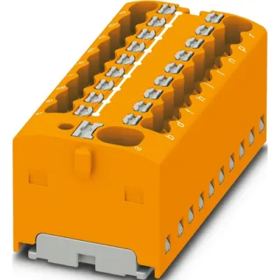 Distribution block, push-in connection, 0.34-4.0 mm², 41 A, 6 kV, orange, 1047427 - 1