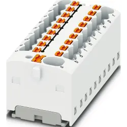 Distribution block, push-in connection, 0.34-4.0 mm², 41 A, 6 kV, white, 1047425