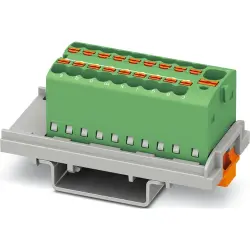 Distribution block, push-in connection, 0.34-4.0 mm², 41 A, 6 kV, green, 1047458