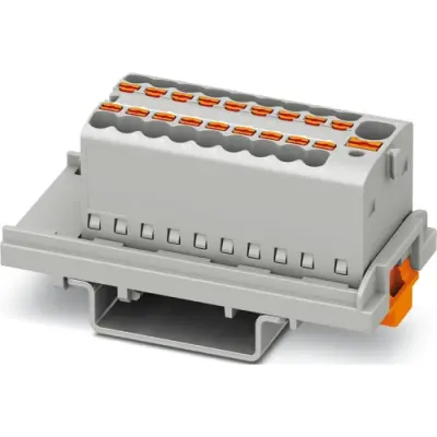 Distribution block, push-in connection, 0.34-4.0 mm², 41 A, 6 kV, gray, 1047454 - 1