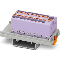 Distribution block, push-in connection, 0.34-4.0 mm², 41 A, 6 kV, purple, 1047462