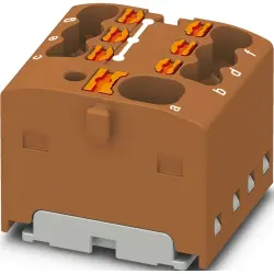 Distribution block, push-in connection, 0.34-4.0 mm², 41 A, 6 kV, brown, 1047469