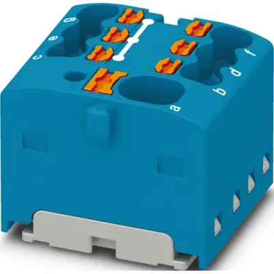Distribution block, push-in connection, 0.34-4.0 mm², 41 A, 6 kV, blue, 1047467 - 1