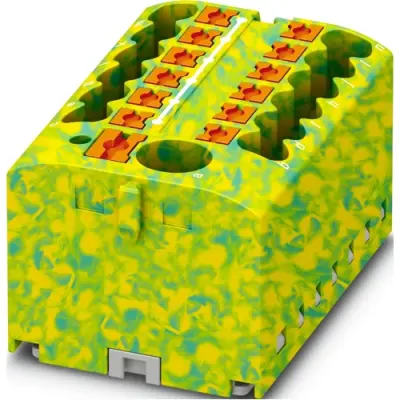 Distribution block, push-in connection, 0.5-10 mm², 41 A, 6 kV, green/yellow, 1091671 - 1