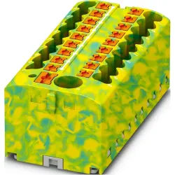 Distribution block, push-in connection, 0.5-10 mm², 41 A, 6 kV, green/yellow, 1091670