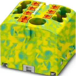 Distribution block, push-in connection, 0.5-10 mm², 41 A, 6 kV, green/yellow, 1091669