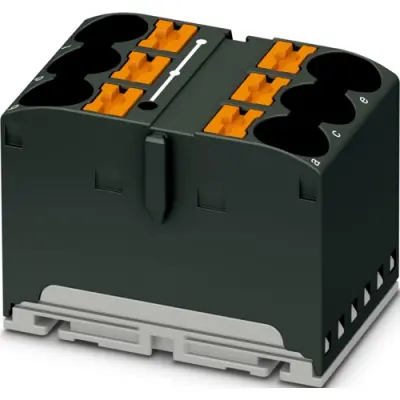 Distribution block, push-in connection, 1.0-10 mm², 57 A, 6 kV, black, 1082395 - 1