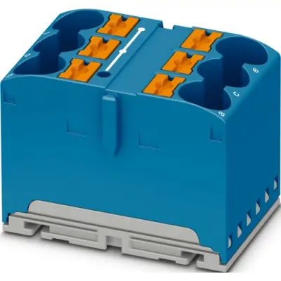 Distribution block, push-in connection, 1.0-10 mm², 57 A, 6 kV, blue, 1082388 - 1
