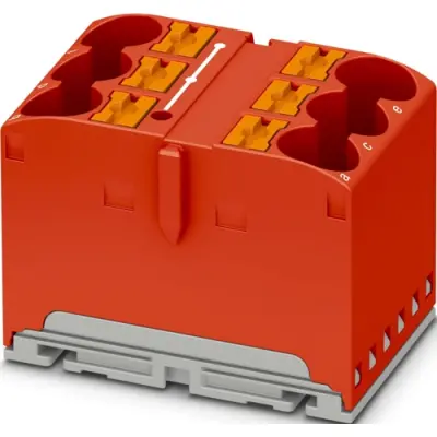 Distribution block, push-in connection, 1.0-10 mm², 57 A, 6 kV, red, 1082389 - 1