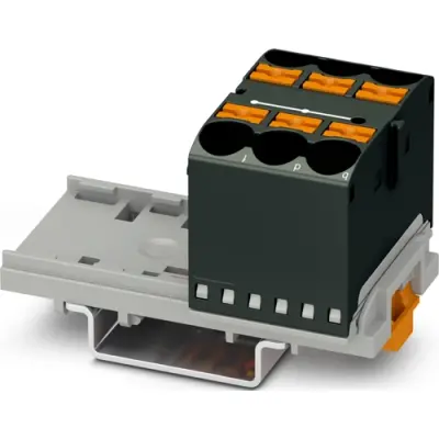 Distribution block, push-in connection, 0.5-16 mm², 57 A, 8 kV, black, 1082411 - 1