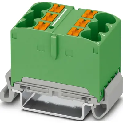 Distribution block, push-in connection, 0.5-16 mm², 57 A, 8 kV, green, 1082483 - 1