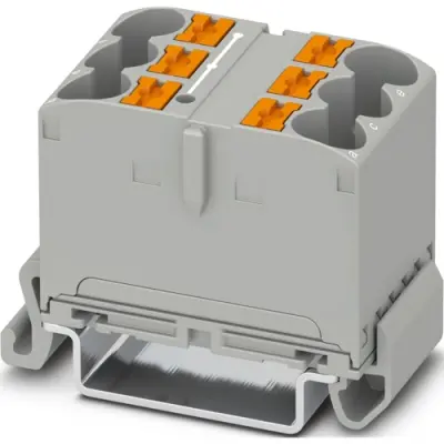 Distribution block, push-in connection, 0.5-16 mm², 57 A, 8 kV, gray, 1082479 - 1