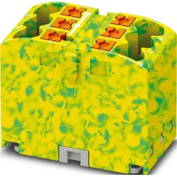 Distribution block, push-in connection, 0.14-4.0 mm², 24 A, 6 kV, green/yellow, 1091668