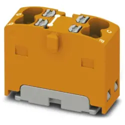 Distribution block, push-in connection, 0.14-2.5 mm², 4 pole, 17.5 A, 6 kV, orange, 1046619