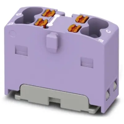Distribution block, push-in connection, 0.14-2.5 mm², 2 pole, 17.5 A, 6 kV, purple, 1046617 - 1