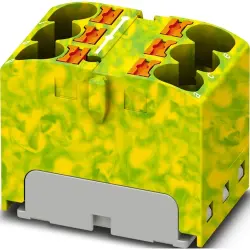 Distribution block, push-in connection, 0.2-6.0 mm², 32 A, 6 kV, green/yellow, 1154139
