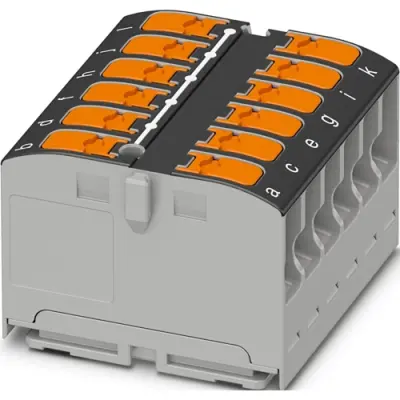 Distribution block, push-in connection, 0.14-4.0 mm², 1 pole, 24 A, 8 kV, black, 1019576 - 1