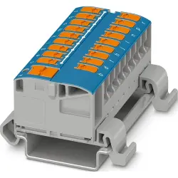 Distribution block, push-in connection, 0.5-10 mm², 1 pole, 41 A, 8 kV, blue, 1019558