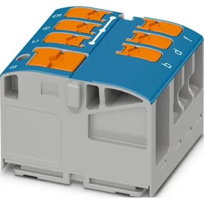 Distribution block, push-in connection, 0.5-10 mm², 1 pole, 41 A, 8 kV, blue, 1019584 - 1