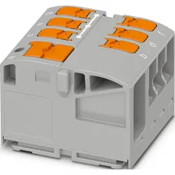Distribution block, push-in connection, 0.5-10 mm², 1 pole, 41 A, 8 kV, gray, 1019582