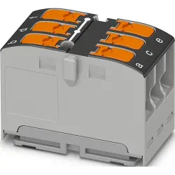 Distribution block, push-in connection, 0.14-4.0 mm², 1 pole, 24 A, 8 kV, black, 1019569
