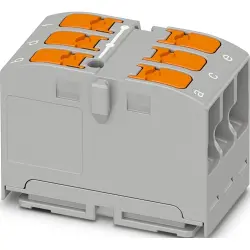 Distribution block, push-in connection, 0.14-4.0 mm², 1 pole, 24 A, 8 kV, gray, 1019563