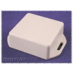 ABS miniature enclosure, (L x W x H) 50 x 50 x 20 mm, light gray (RAL 7035), IP54, 1551RFLGY