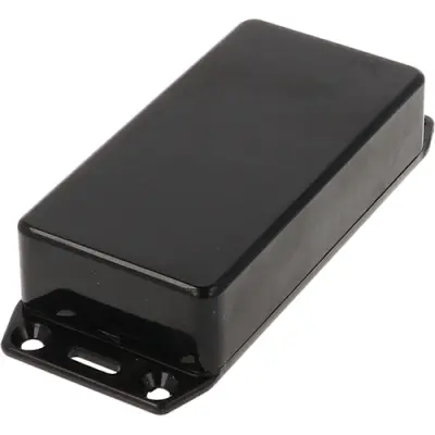 ABS enclosure, (L x W x H) 100 x 50 x 25 mm, black (RAL 9005), IP54, 1591AFLBK - 1