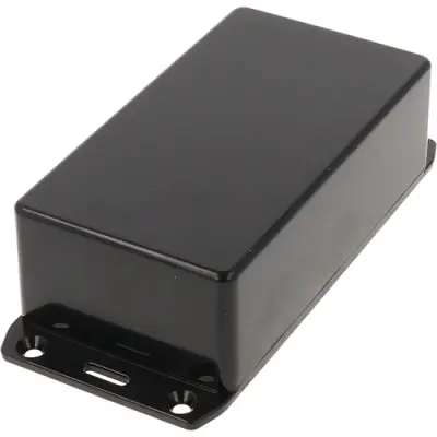 ABS enclosure, (L x W x H) 120 x 65 x 40 mm, black (RAL 9005), IP54, 1591CFLBK - 1