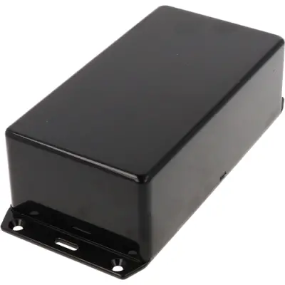 ABS enclosure, (L x W x H) 150 x 80 x 50 mm, black (RAL 9005), IP54, 1591DFLBK - 1