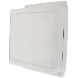 PC enclosure, (L x W x H) 180 x 180 x 65 mm, light gray (RAL 7035), IP68, 1555W2F42GY