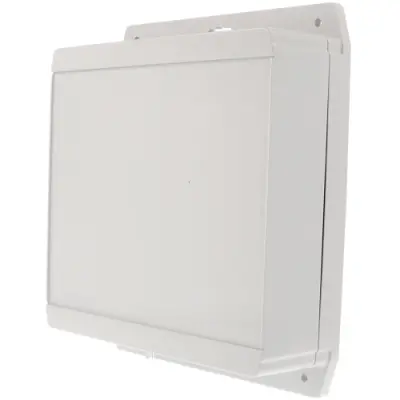 PC enclosure, (L x W x H) 180 x 180 x 65 mm, light gray (RAL 7035), IP68, 1555W2F42GY - 1