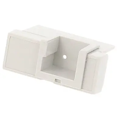 Terminal cover, DIN 2, ABS/PC, (L x W x H) 35 x 14 x 20 mm, clear, for DIN rail enclosure, 1597D2MBC - 1