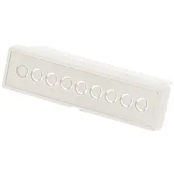 Terminal cover, DIN 3, ABS/PC, (L x W x H) 53 x 14 x 20 mm, gray, for DIN rail enclosure, 1597D3MTCKO