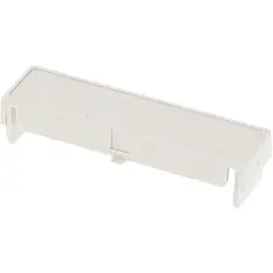 Terminal cover, DIN 3, ABS/PC, (L x W x H) 53 x 14 x 11 mm, gray, for DIN rail enclosure, 1597D3MTCP