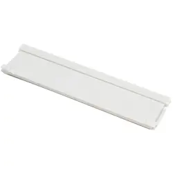 Terminal cover, DIN 4, PPO, (L x W x H) 60 x 16 x 3 mm, gray, for DIN rail enclosure, 1597D4MHSC