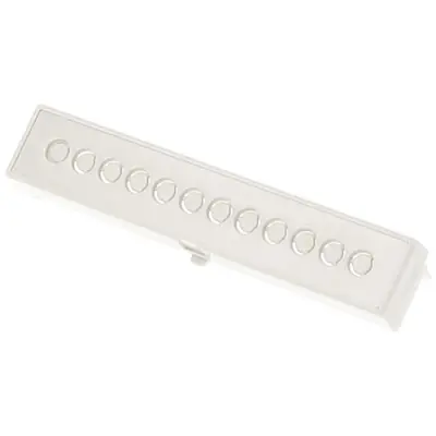 Terminal cover, DIN 4, ABS/PC, (L x W x H) 70 x 14 x 20 mm, gray, for DIN rail enclosure, 1597D4MTCKO - 1