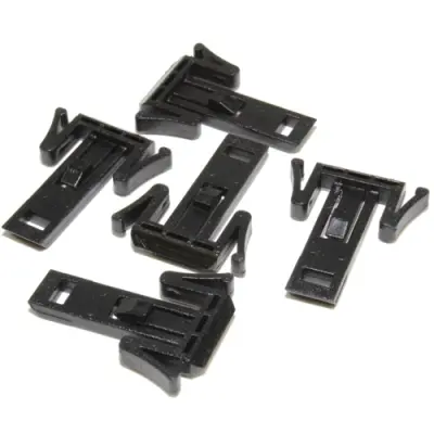 Mounting rail holder, PPO, (L x W x H) 36 x 28 x 26 mm, gray, for DIN rail enclosure, 1597DINCLIPXT - 1