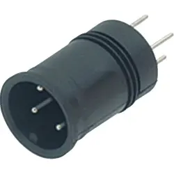 Panel plug, M12, 4 pole, THT, screw locking, straight, 09 0431 76 04