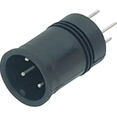 Panel plug, M12, 4 pole, THT, screw locking, straight, 09 0431 76 04 - 1