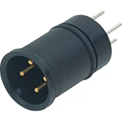 Panel plug, M12, 5 pole, THT, screw locking, straight, 09 0433 474 05