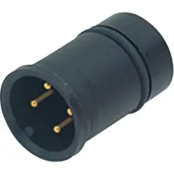 Panel plug, M12, 5 pole, solder connection, screw locking, straight, 09 0433 74 05