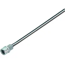 Panel socket, M8, 4 pole, strand connection, screw locking, straight, 09 3390 00 04