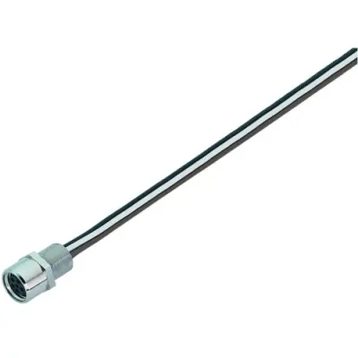 Panel socket, M8, 4 pole, strand connection, screw locking, straight, 09 3390 00 04 - 1