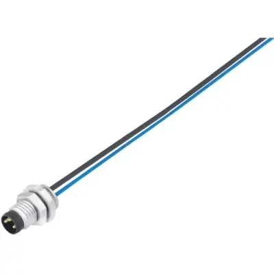 Panel plug, M8, 6 pole, strand connection, screw locking, straight, 09 3423 86 06 - 1