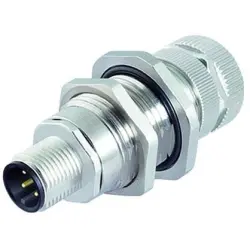 Adapter, M12 (4 pole, plug) to M12 (4 pole, socket), straight, 09 5240 00 04