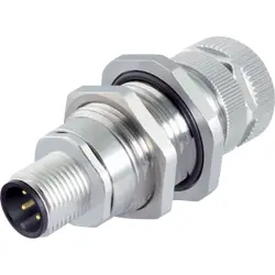 Adapter, M12 (4 pole, plug) to M12 (4 pole, socket), straight, 09 5245 00 04